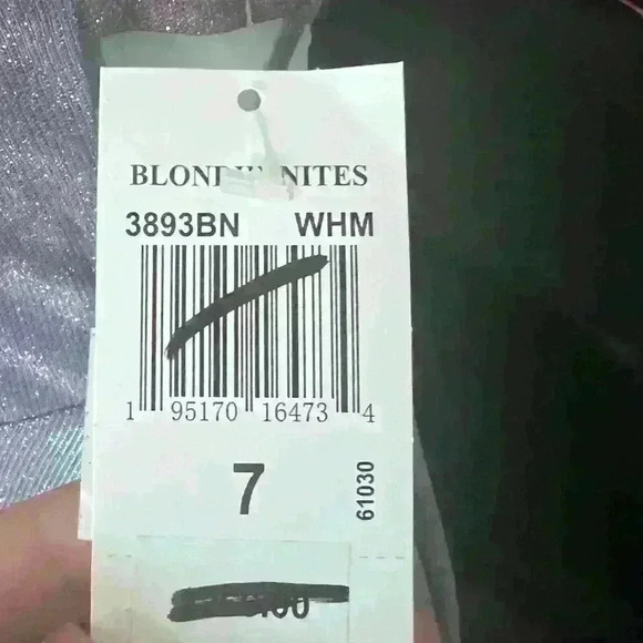 Blondie Nites Prom Daisy Iridescent Sparkle Ball Gown Lavender - Picture 6 of 7